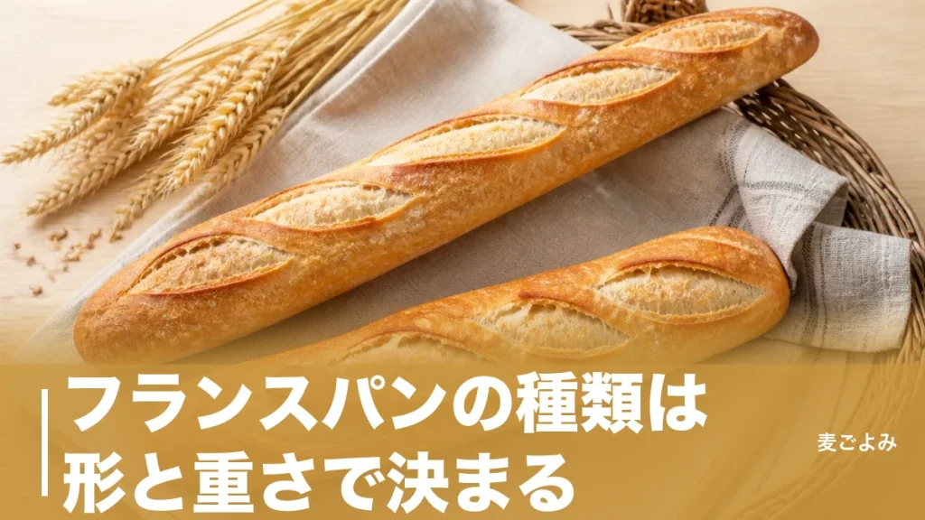 フランスパンの種類は形と重さで決まる｜バゲット350gとバタール40cmの見分け方のアイキャッチ画像