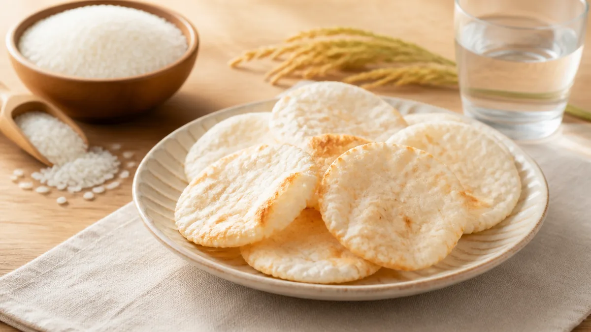 米粉せんべいがパリッと焼けない本当の理由｜油の吸収率21%と98℃20分の壁のアイキャッチ画像