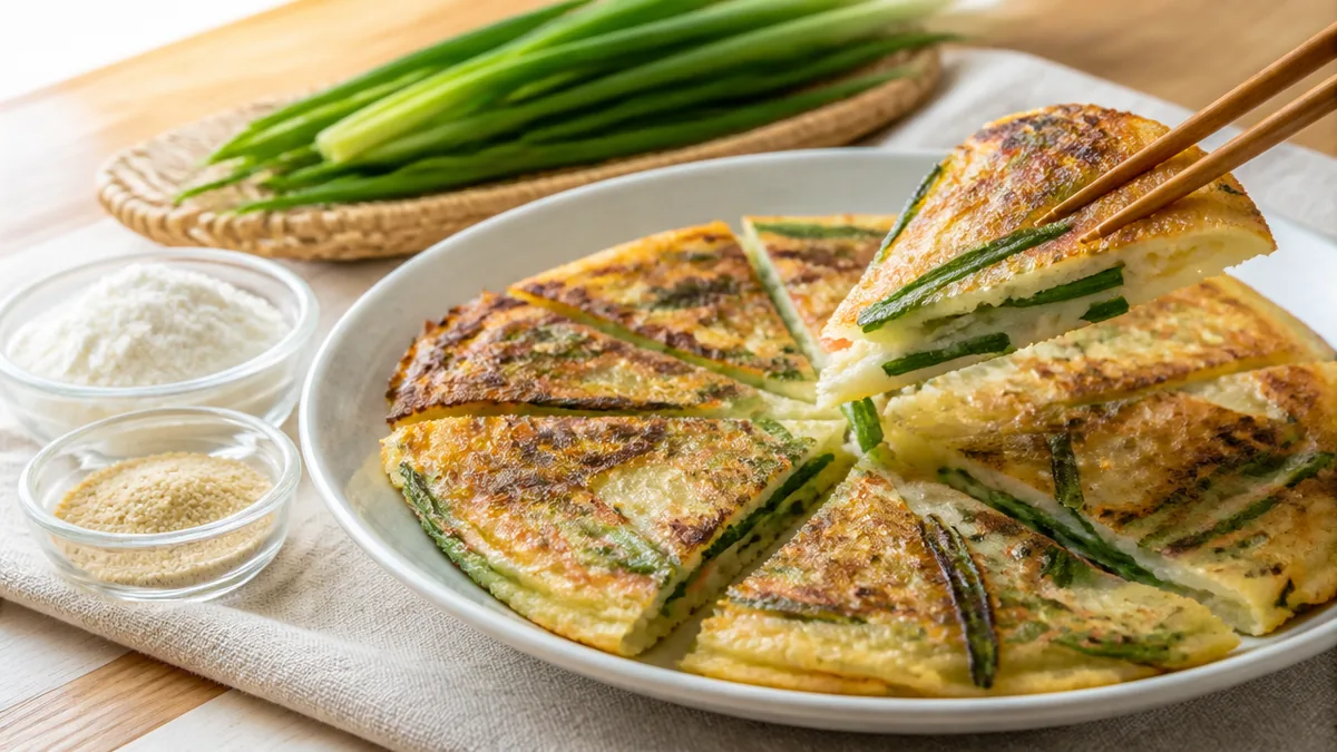 お好み焼き粉でチヂミ、足すのは2つ|片栗粉と肉のダシで外カリ中もちになる理屈のアイキャッチ画像