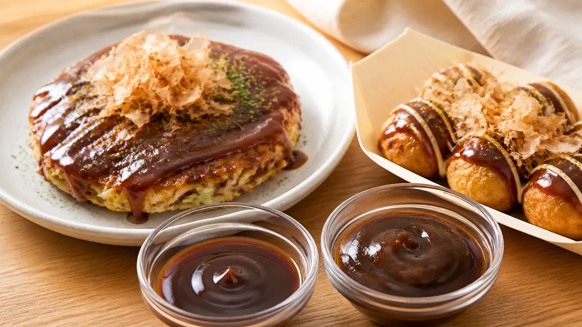 お好み焼きソースとたこ焼きソースの違いは、同じ濃厚ソースの中の設計差の解説画像