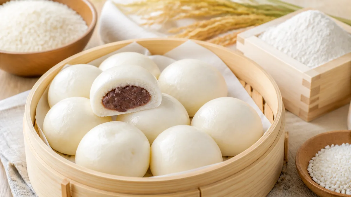 米粉まんじゅうはなぜもちもち？上新粉と白玉粉で変わる食感と固くならない砂糖10%の理屈のアイキャッチ画像