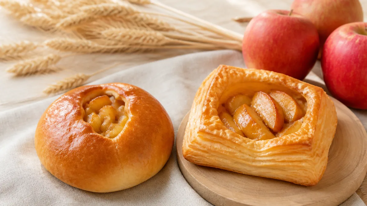 アップルパンとアップルパイの違いは生地だけ|糖と脂肪10%で決まる菓子パンの正体のアイキャッチ画像
