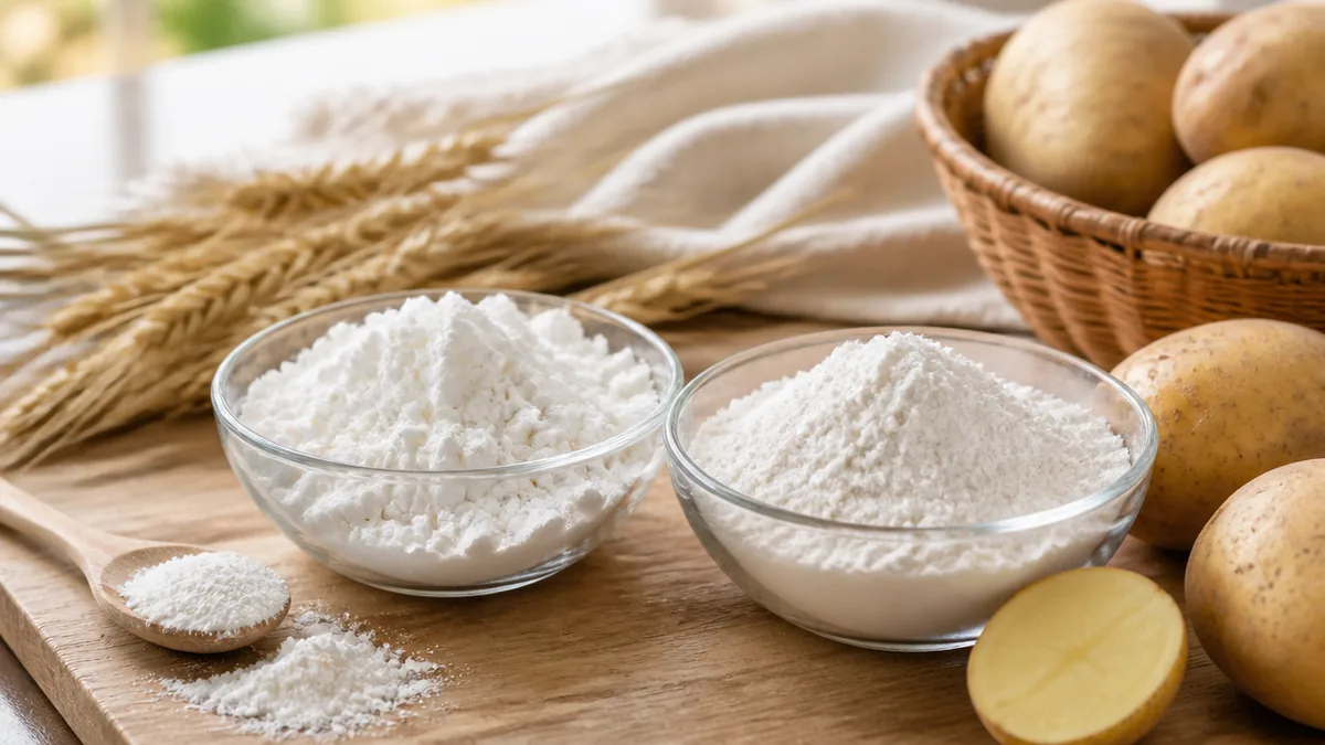馬鈴薯澱粉と片栗粉は同じもの?糊化温度67℃で決まる4つの澱粉の使い分けのアイキャッチ画像