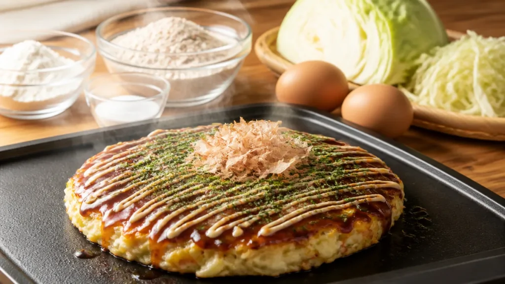 ホットケーキミックスでお好み焼きは作れる？甘さの正体と失敗しない配分のアイキャッチ画像