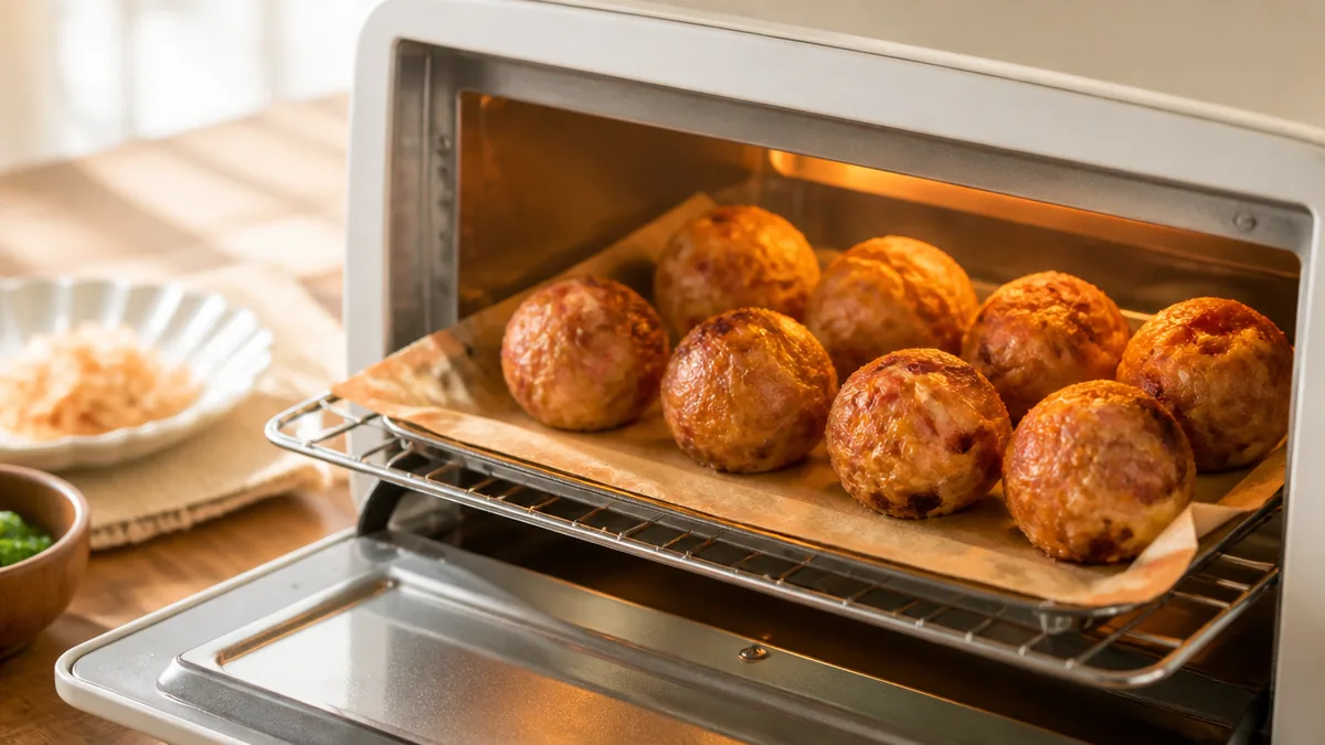 たこ焼きの温め直しは「予熱したトースター180℃」で決まるの解説画像