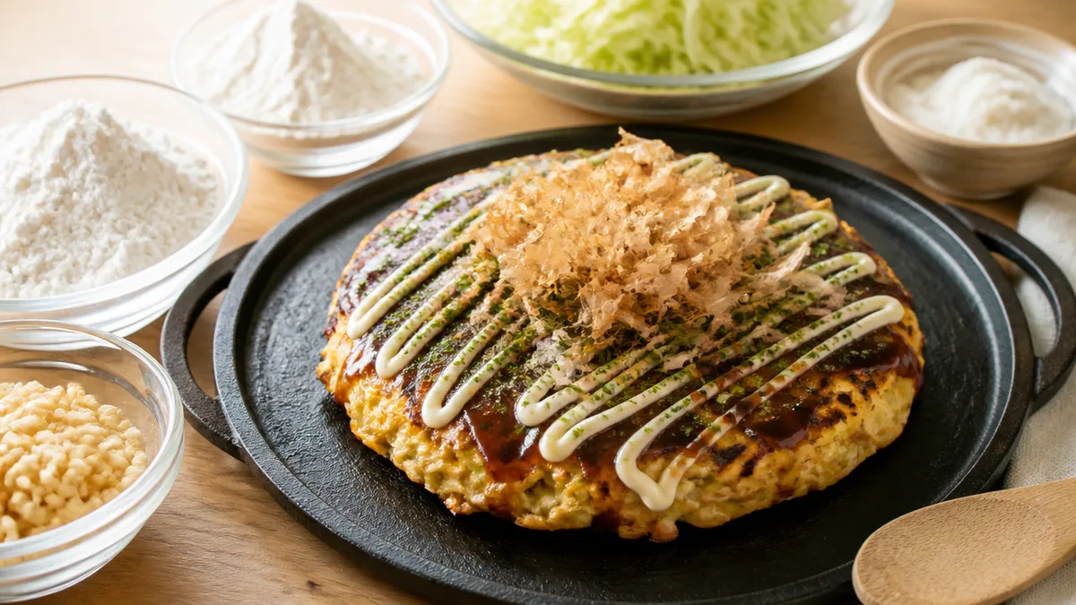 お好み焼き味変はソースより先に生地|粉・膨らまし・天かすで変わる7つの軸のアイキャッチ画像