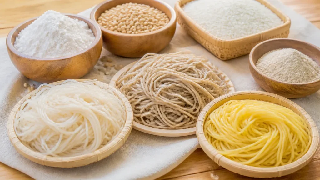 グルテンフリーの麺は原料で選ぶ｜1ppmと20ppmの基準差と米粉・豆・十割そばの違いのアイキャッチ画像