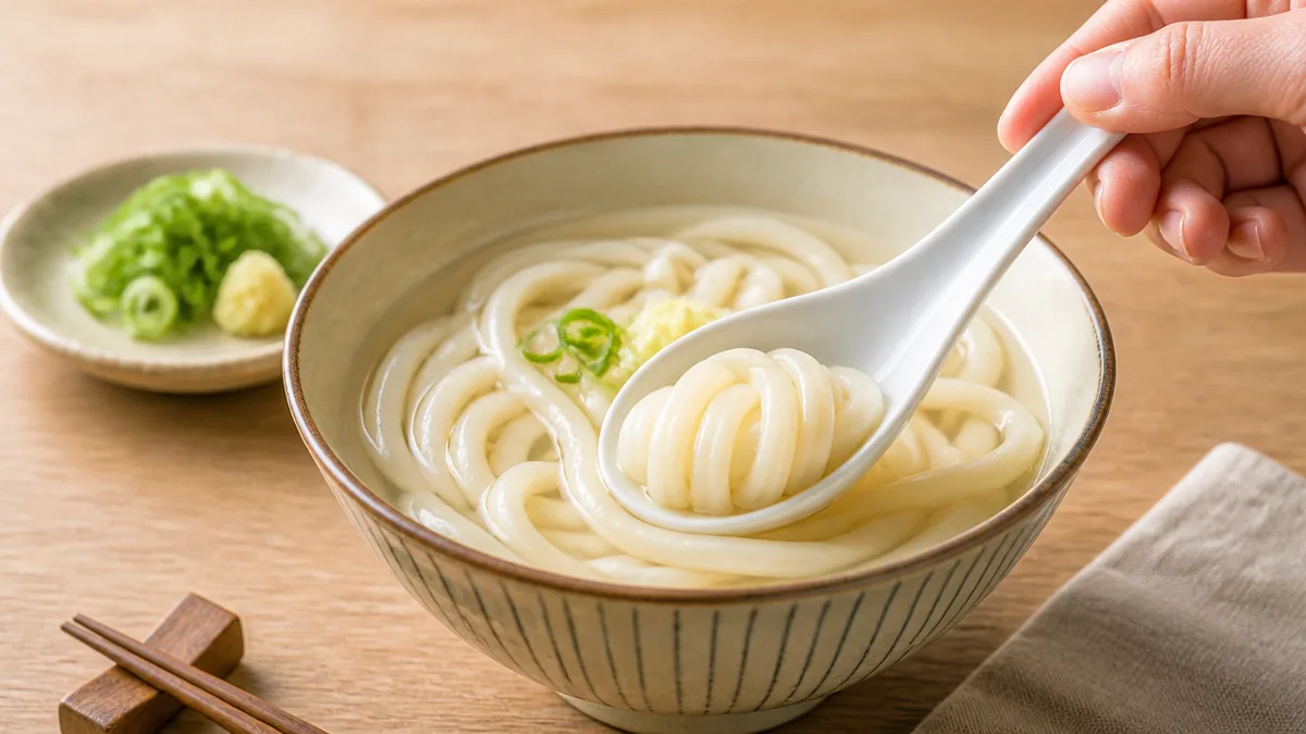 音を立てずにきれいに食べるコツは「レンゲ」と「一口量」の解説画像